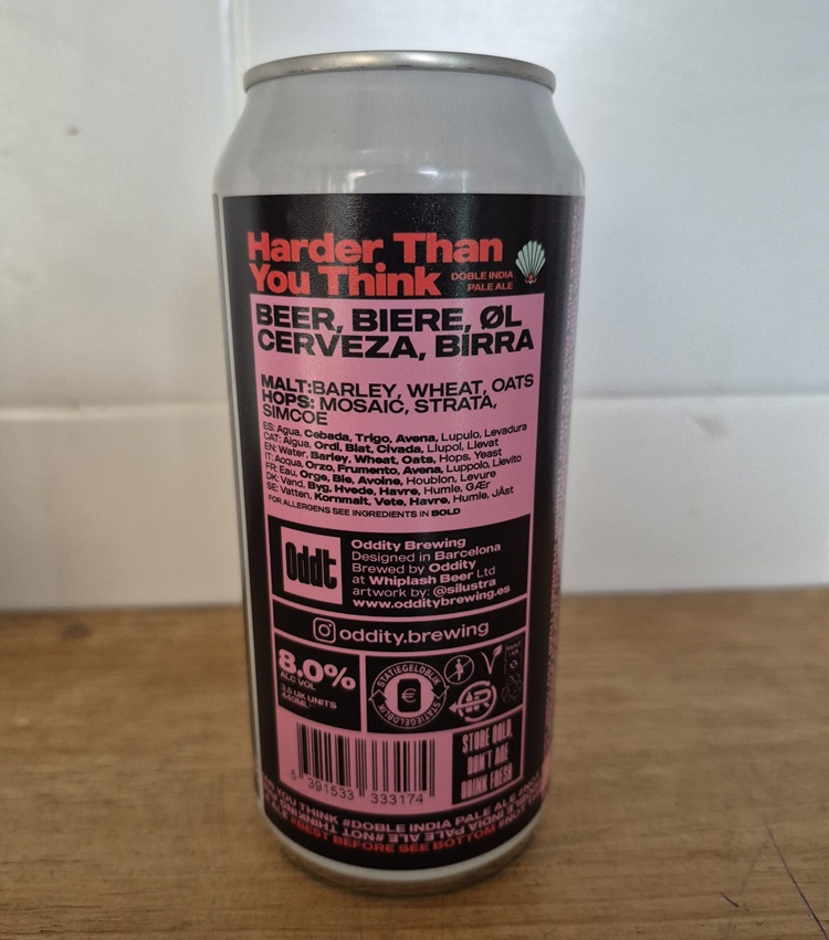 Oddity - Harder Than You Think - Doble NEIPA - Imagen 3