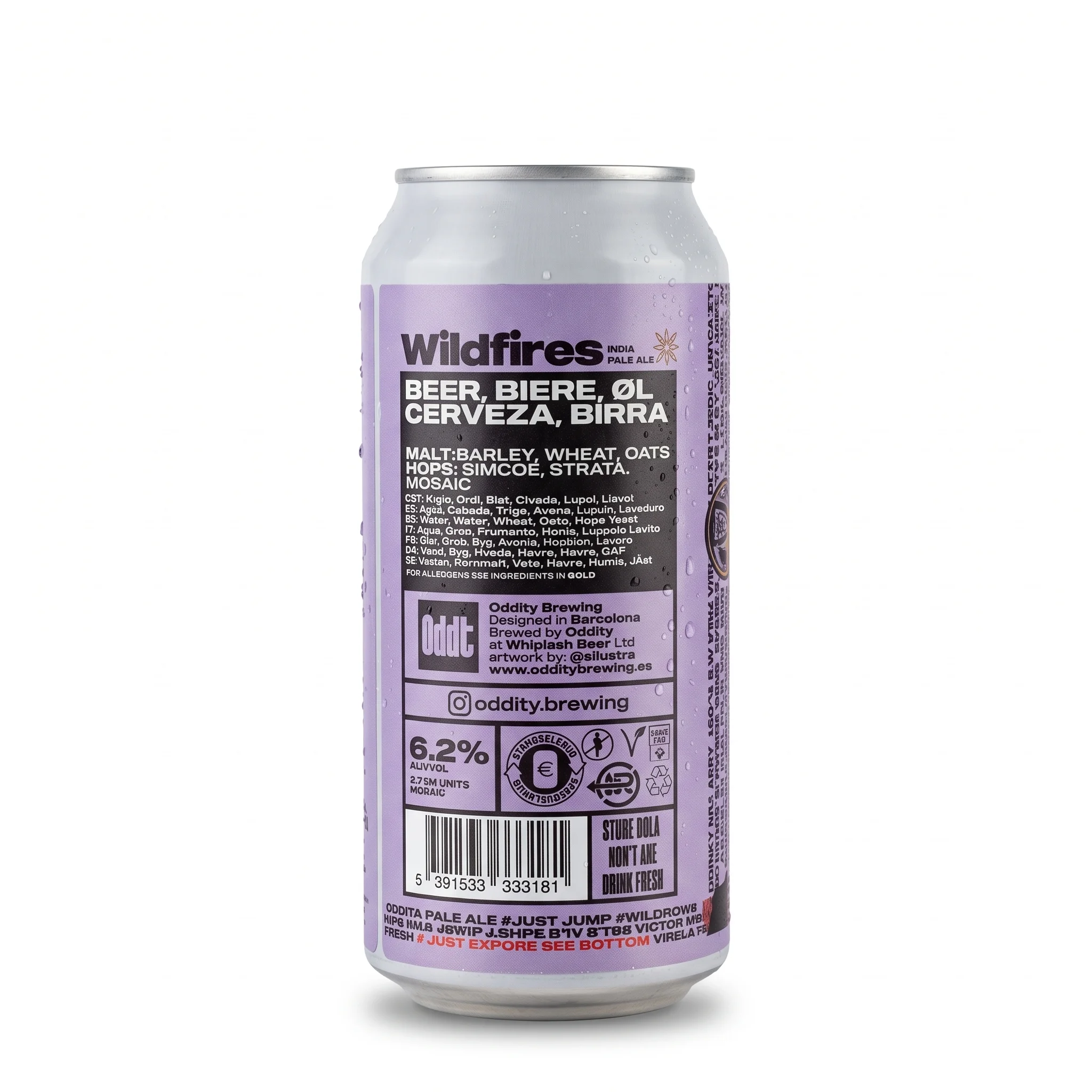 oddity wildfire neipa ingredientes