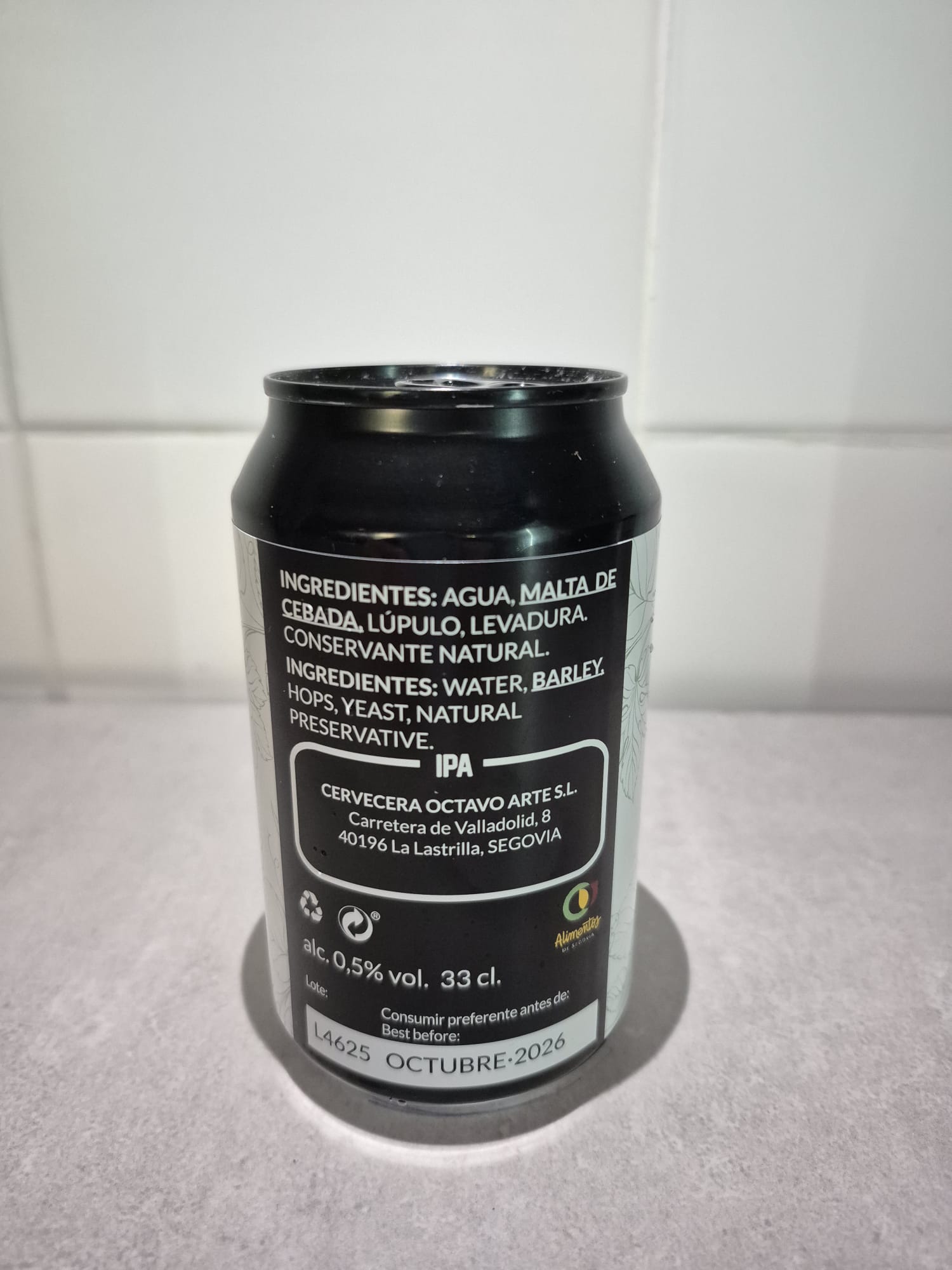 Chin Chin Mosaic | American IPA Sin Alcohol y Sin Gluten de Octavo Arte - Imagen 2