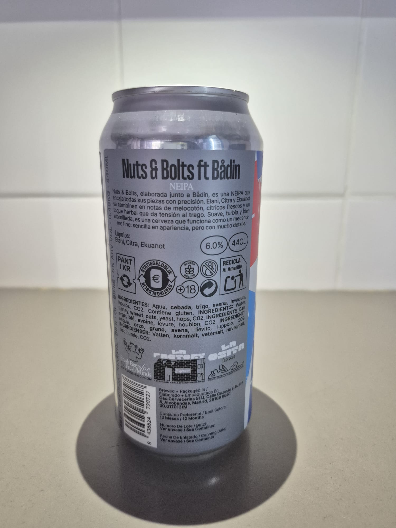 Nuts & Bolts | NEIPA de Oso Brew con Bådin (Noruega) - Imagen 3