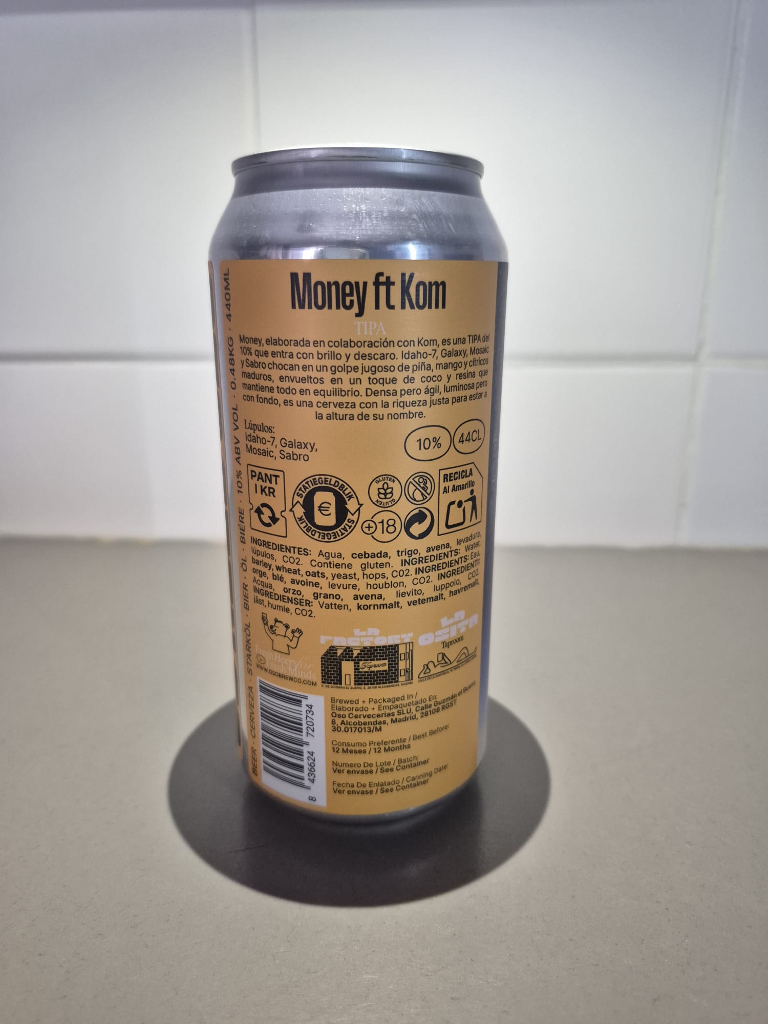Money | Triple IPA de Oso Brew - Imagen 3