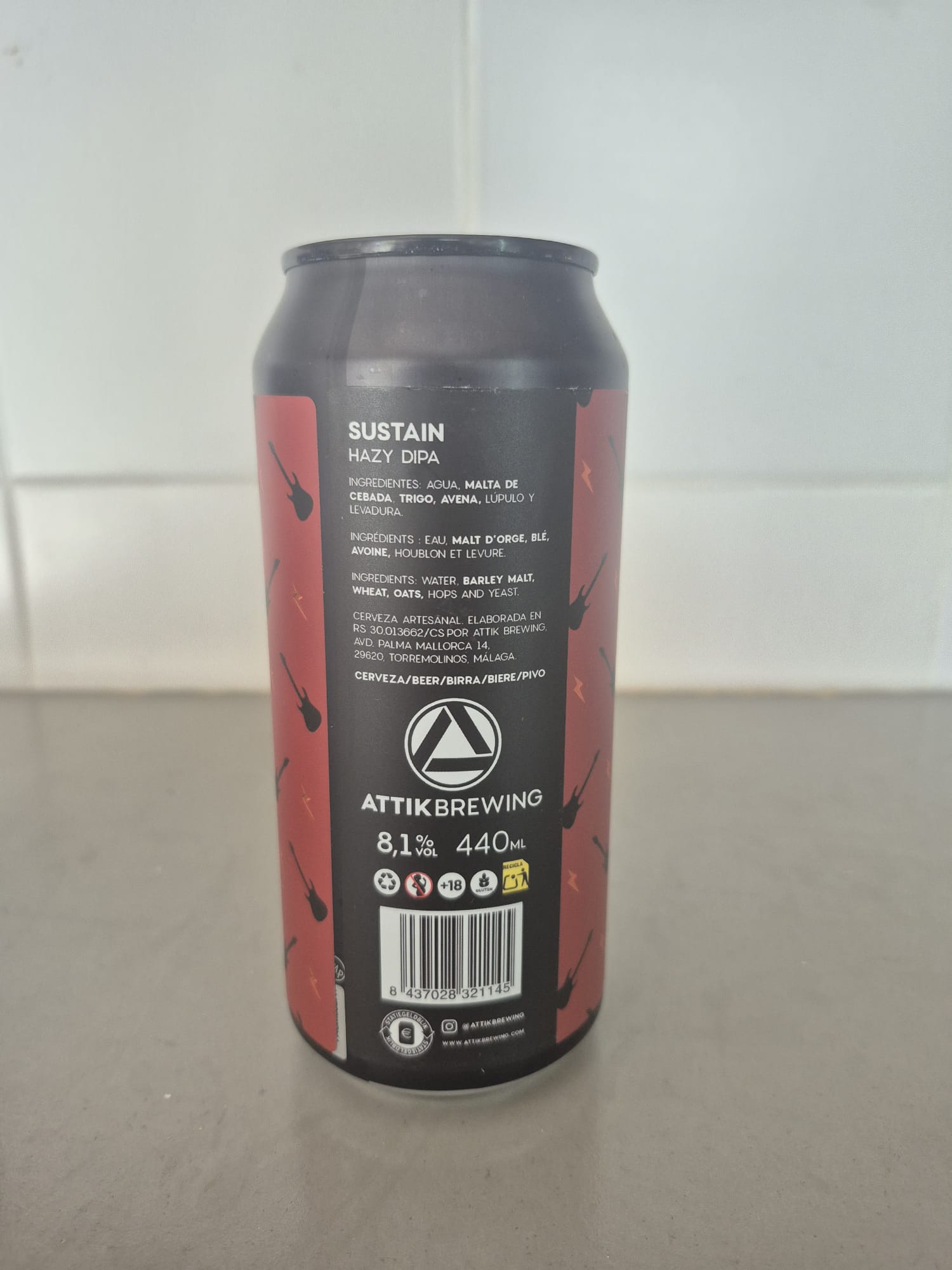 attik sustain doble hazy ipa ingredientes