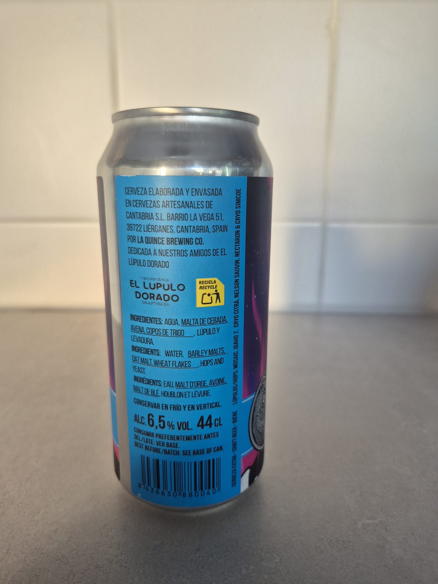 laquince bambino cat neipa ingredientes